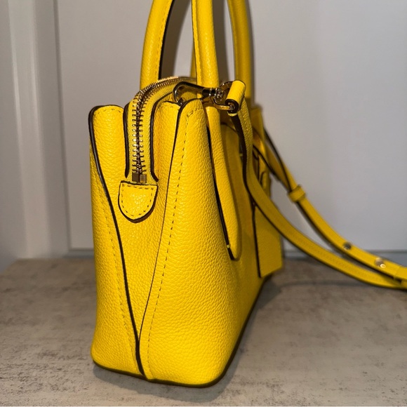 Kate Spade Margaux Satchel in Yellow Pebbled Leather - Picture 2 of 10